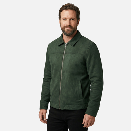 Sterling | Suede-Style Zip-Up Transitional Jacket