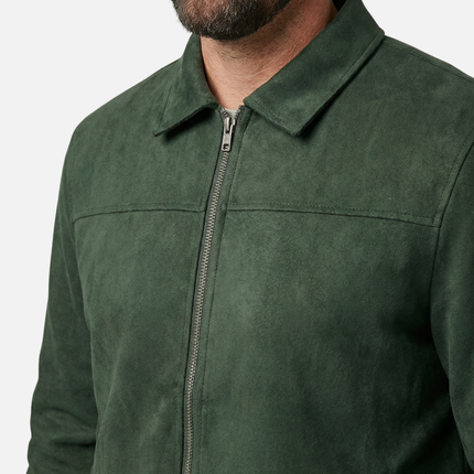 Sterling | Suede-Style Zip-Up Transitional Jacket