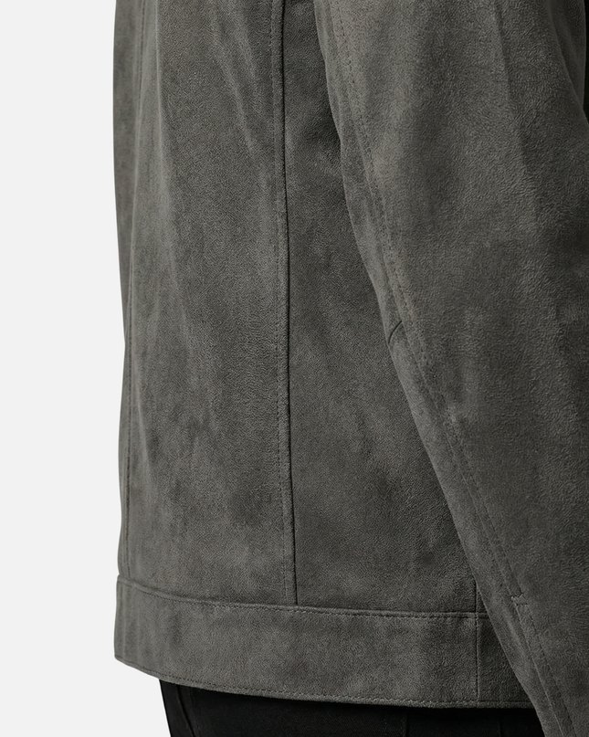 Sterling | Suede-Style Zip-Up Transitional Jacket