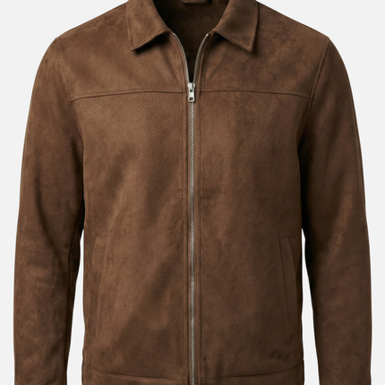 Sterling | Suede-Style Zip-Up Transitional Jacket