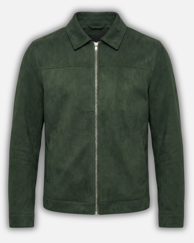 Sterling | Suede-Style Zip-Up Transitional Jacket