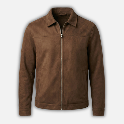 Sterling | Suede-Style Zip-Up Transitional Jacket
