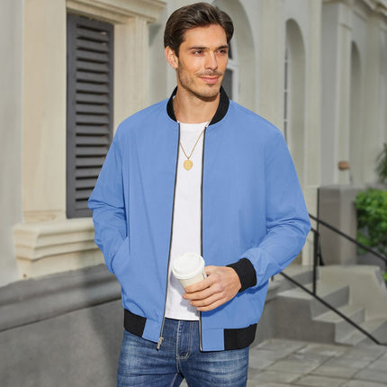 Men's Bomber Jacket in Regular Fit – Refined Lightweight Zip Layer