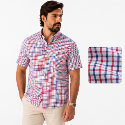 Theodore | Oxford Cotton Short Sleeve Button-Up Shirt