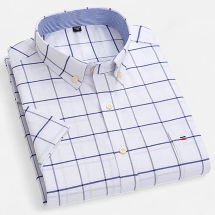 Theodore | Oxford Cotton Short Sleeve Button-Up Shirt