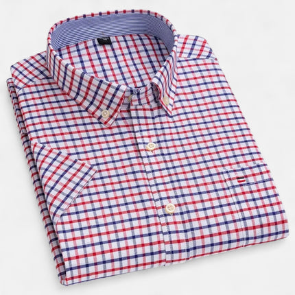Theodore | Oxford Cotton Short Sleeve Button-Up Shirt