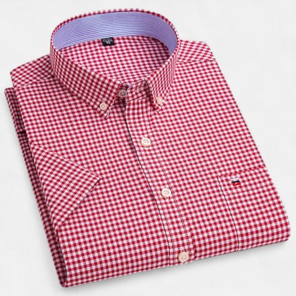 Theodore | Oxford Cotton Short Sleeve Button-Up Shirt