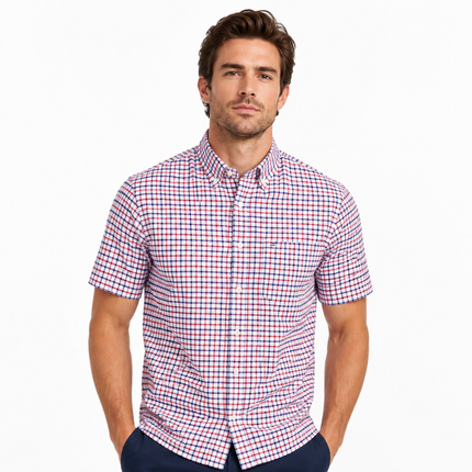 Theodore | Oxford Cotton Short Sleeve Button-Up Shirt