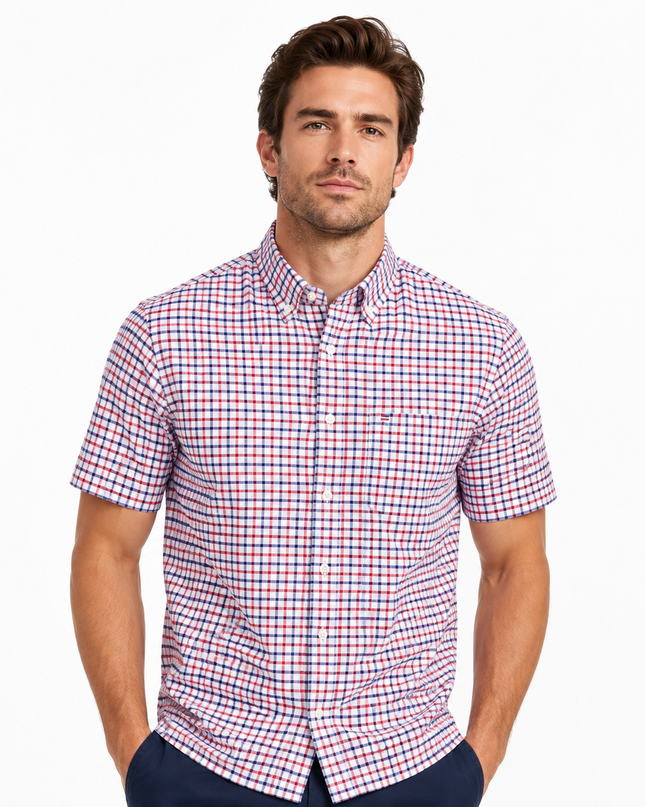 Theodore | Oxford Cotton Short Sleeve Button-Up Shirt